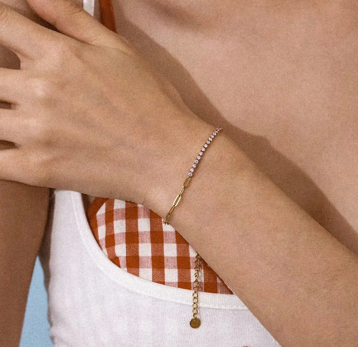 Pink Double Tennis Bracelet sold by Regina jewelry product image thumbnail 5