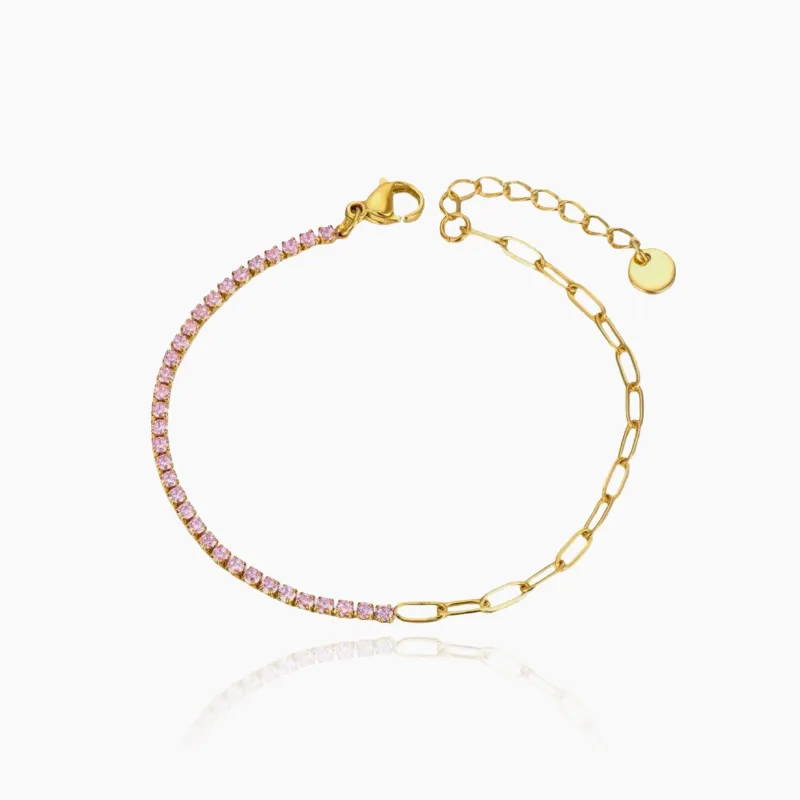 Pink Double Tennis Bracelet sold by Regina jewelry