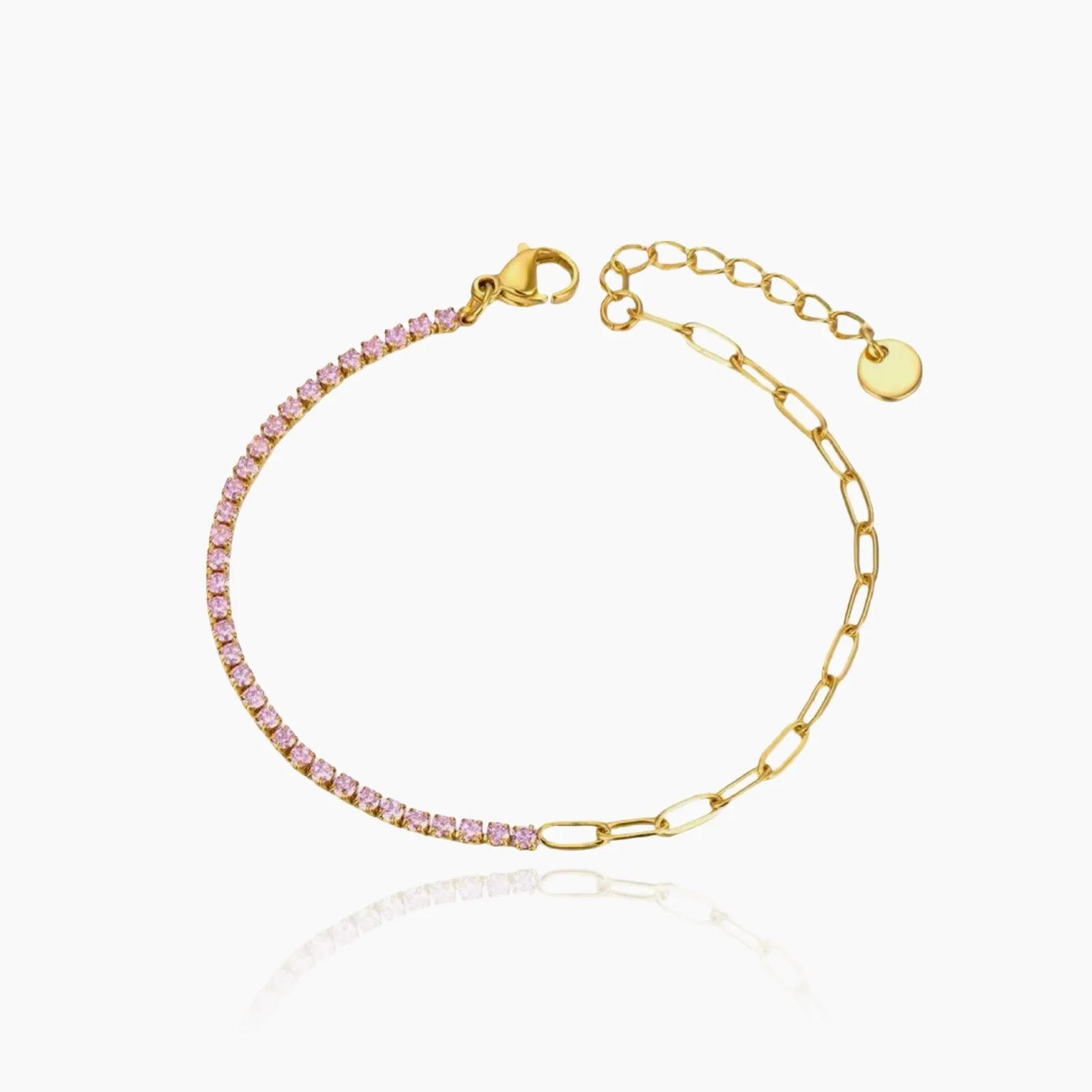 Pink Double Tennis Bracelet sold by Regina jewelry