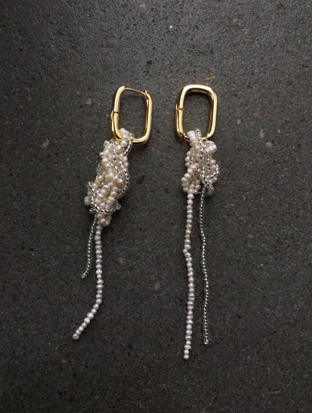 Freshwater Pearl Knot Earrings sold by Regina jewelry