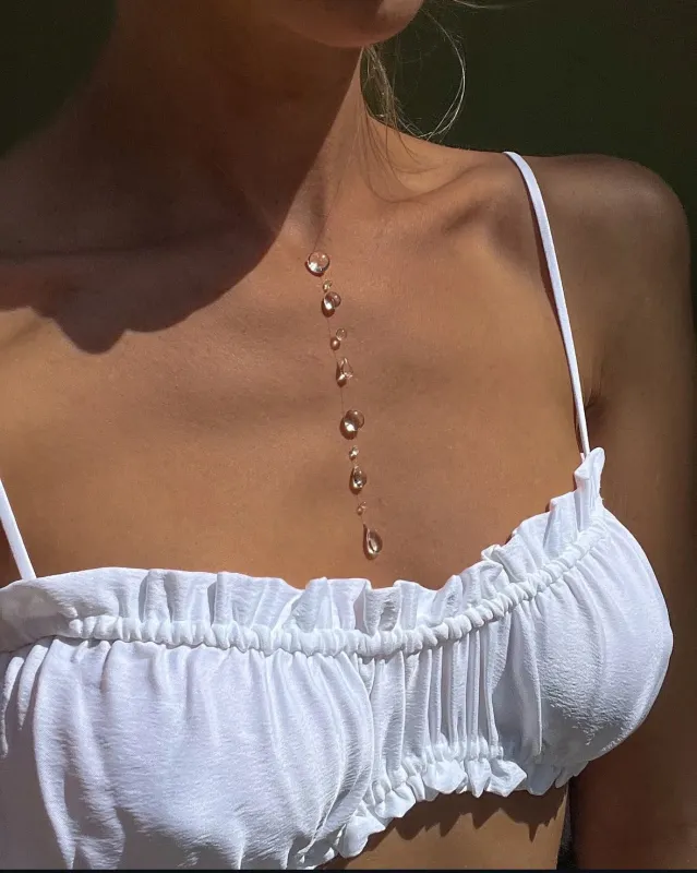Water Drop Line Necklace sold by Regina jewelry
