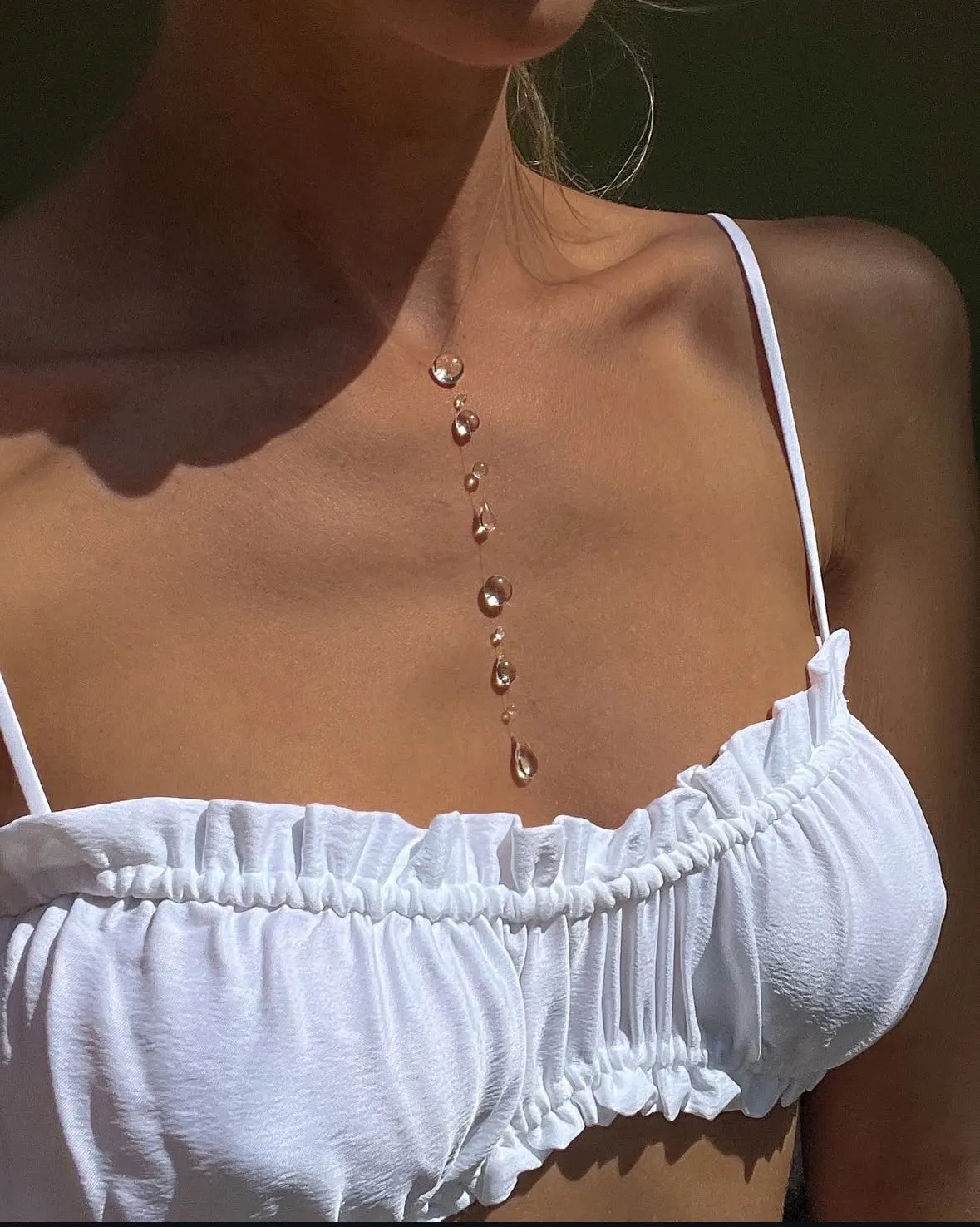 Water Drop Line Necklace sold by Regina jewelry