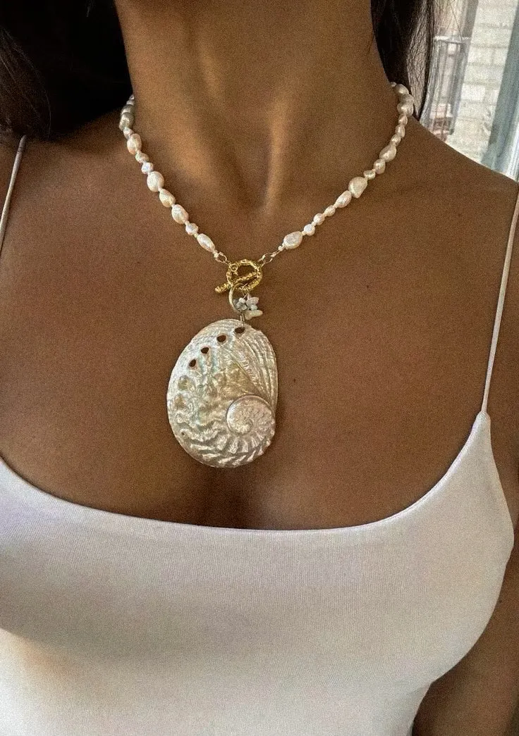 Ocean’s Secret Natural Shell Necklace sold by Regina jewelry product image thumbnail 4