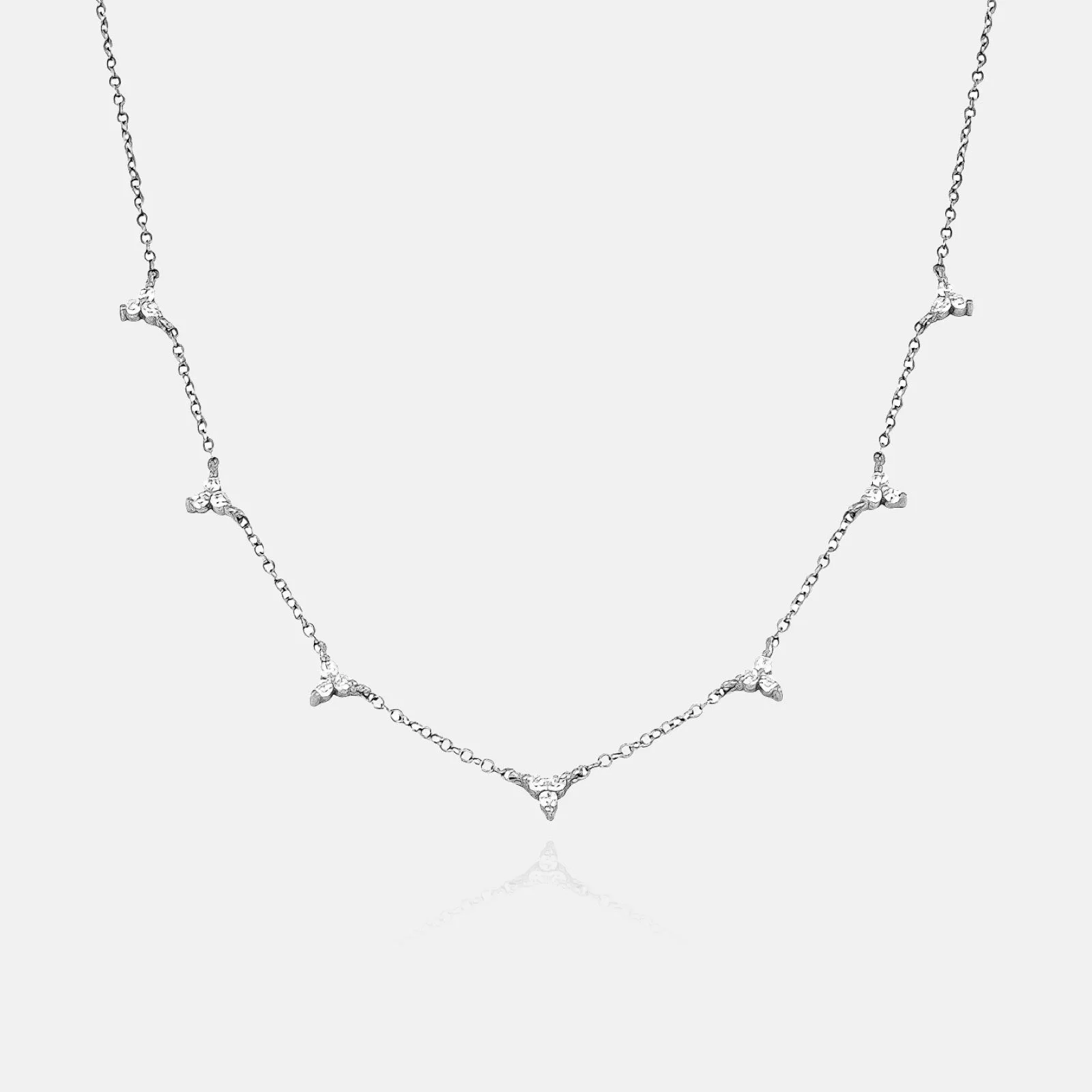 925 Sterling Silver Necklace Trio Diamante sold by Regina jewelry product image thumbnail 3