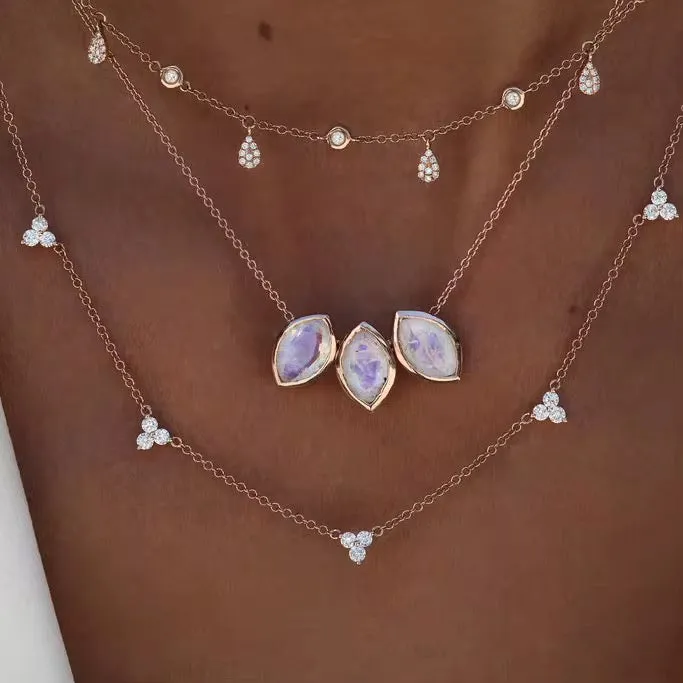 925 Sterling Silver Necklace Trio Diamante sold by Regina jewelry product image thumbnail 5