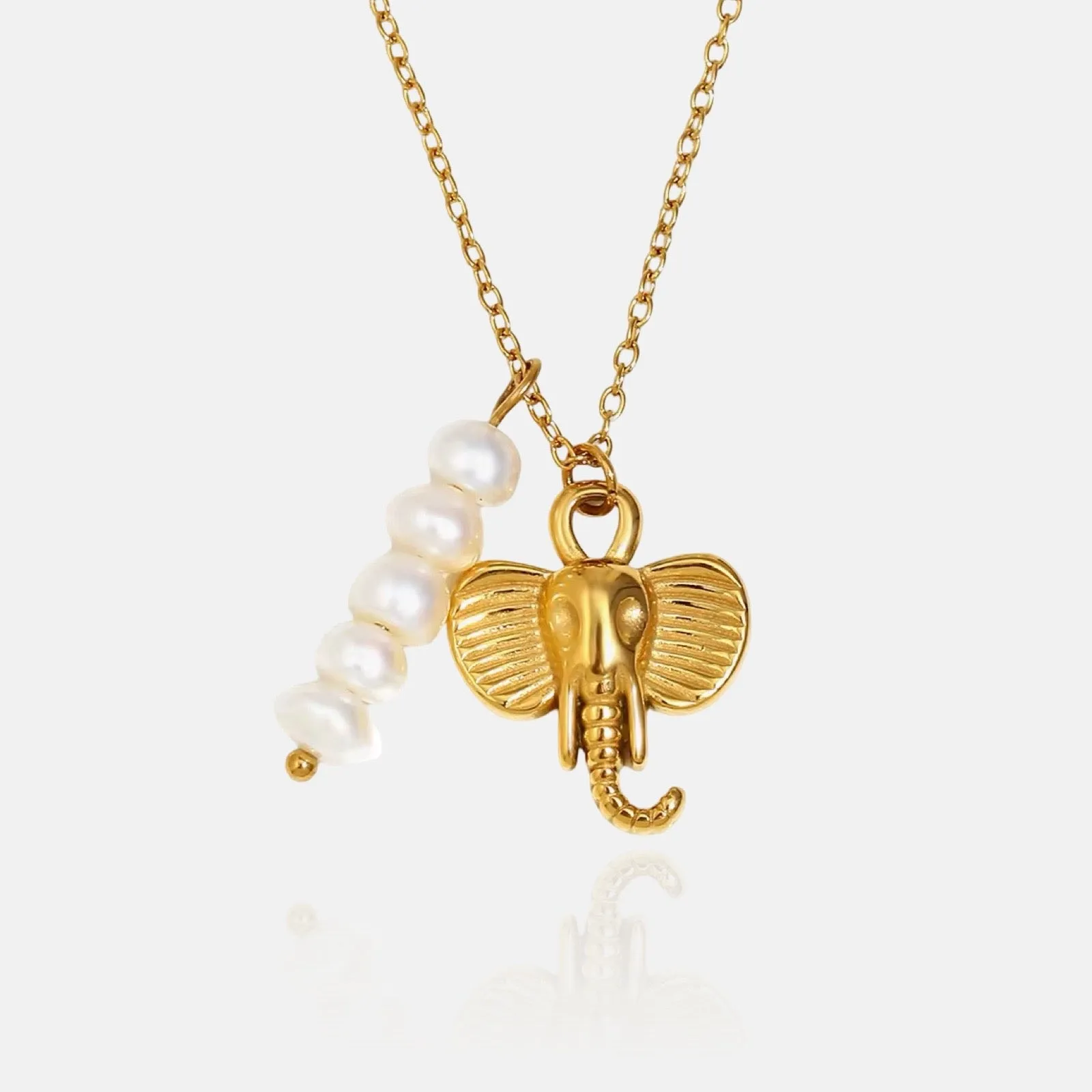 Elephant And Pearls Necklace sold by Regina jewelry