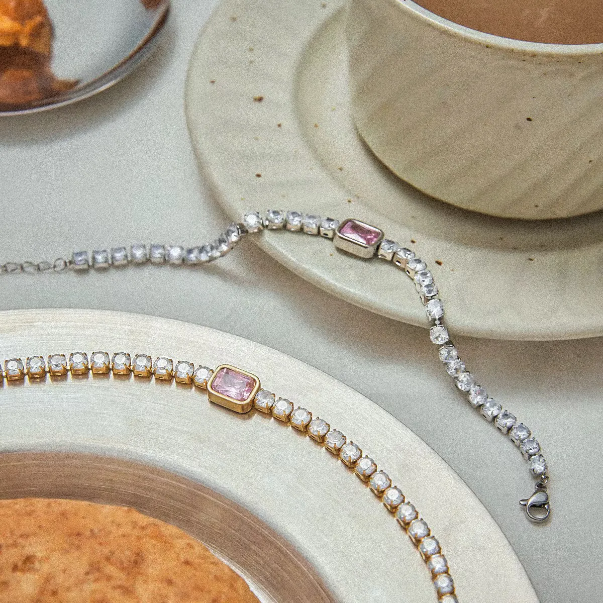 Pink Gemstone Tennis Bracelet sold by Regina jewelry product image thumbnail 4