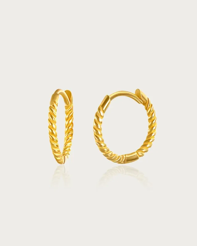 Mini Twisted Hoop Earrings sold by Regina jewelry