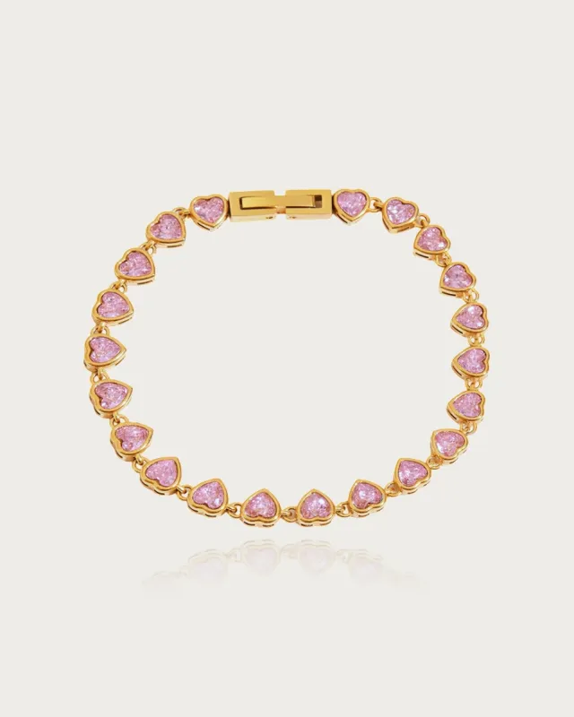 Pink Hearts Bracelet Vintage Aesthetic sold by Regina jewelry