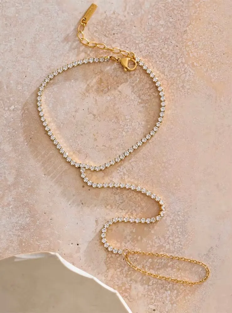 Tennis Hand Chain Bracelet sold by Regina jewelry product image thumbnail 3