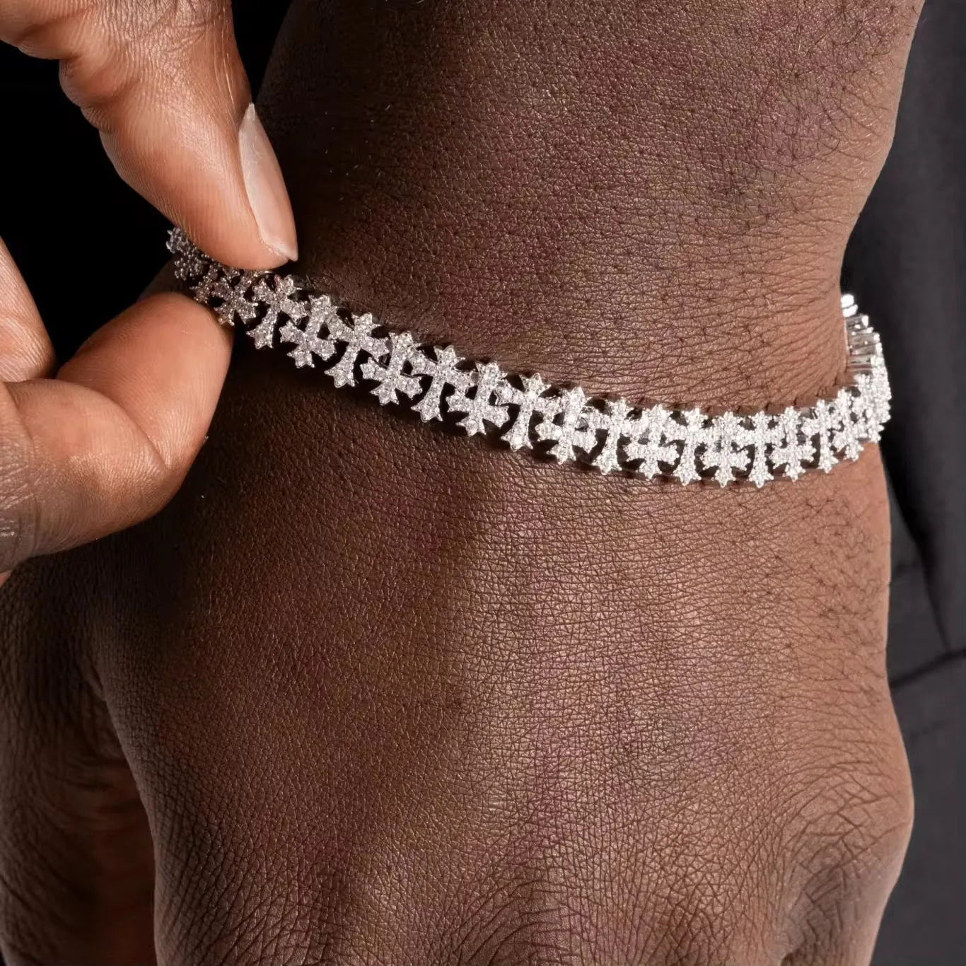 Cross Tennis Bracelet For Men sold by Regina jewelry product image thumbnail 2