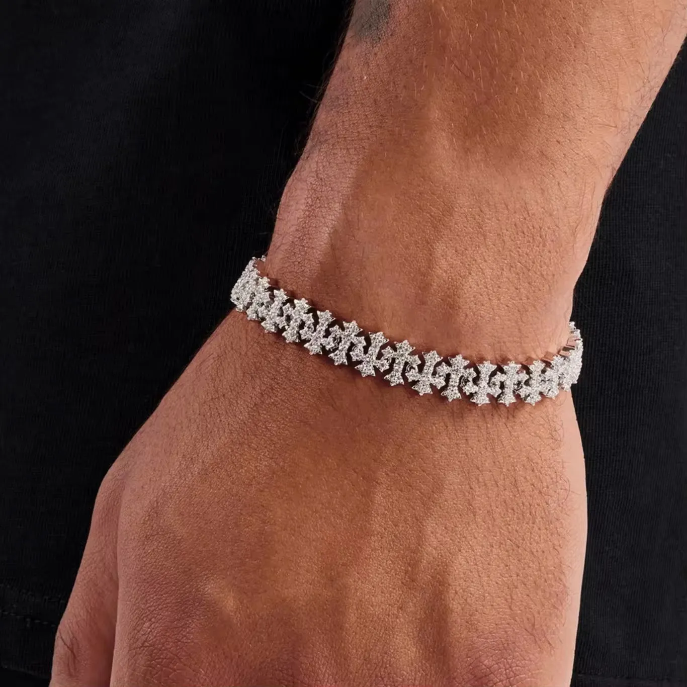 Cross Tennis Bracelet For Men sold by Regina jewelry