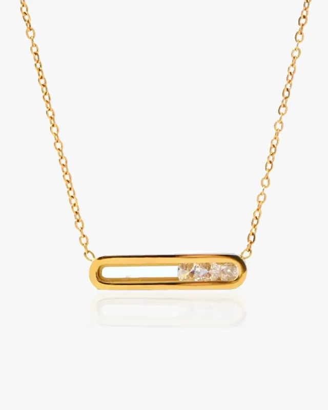 Sliding Crystals Necklace sold by Regina jewelry