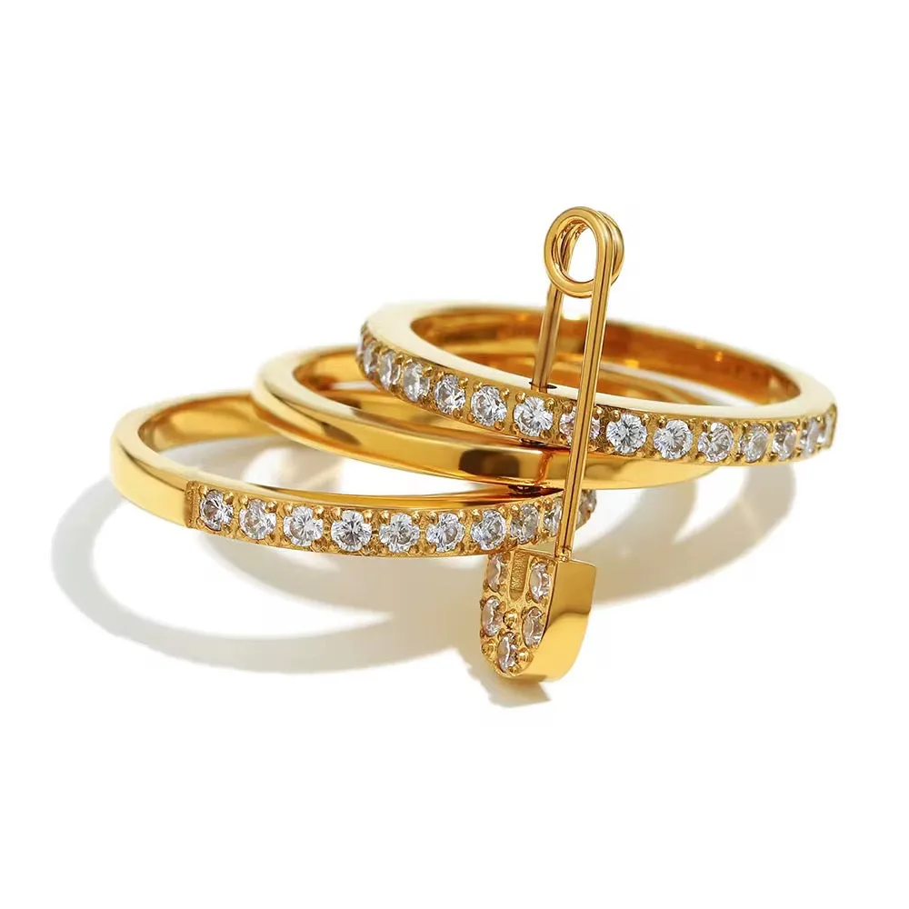 Safety Pin Stacking Ring sold by Regina jewelry product image thumbnail 3