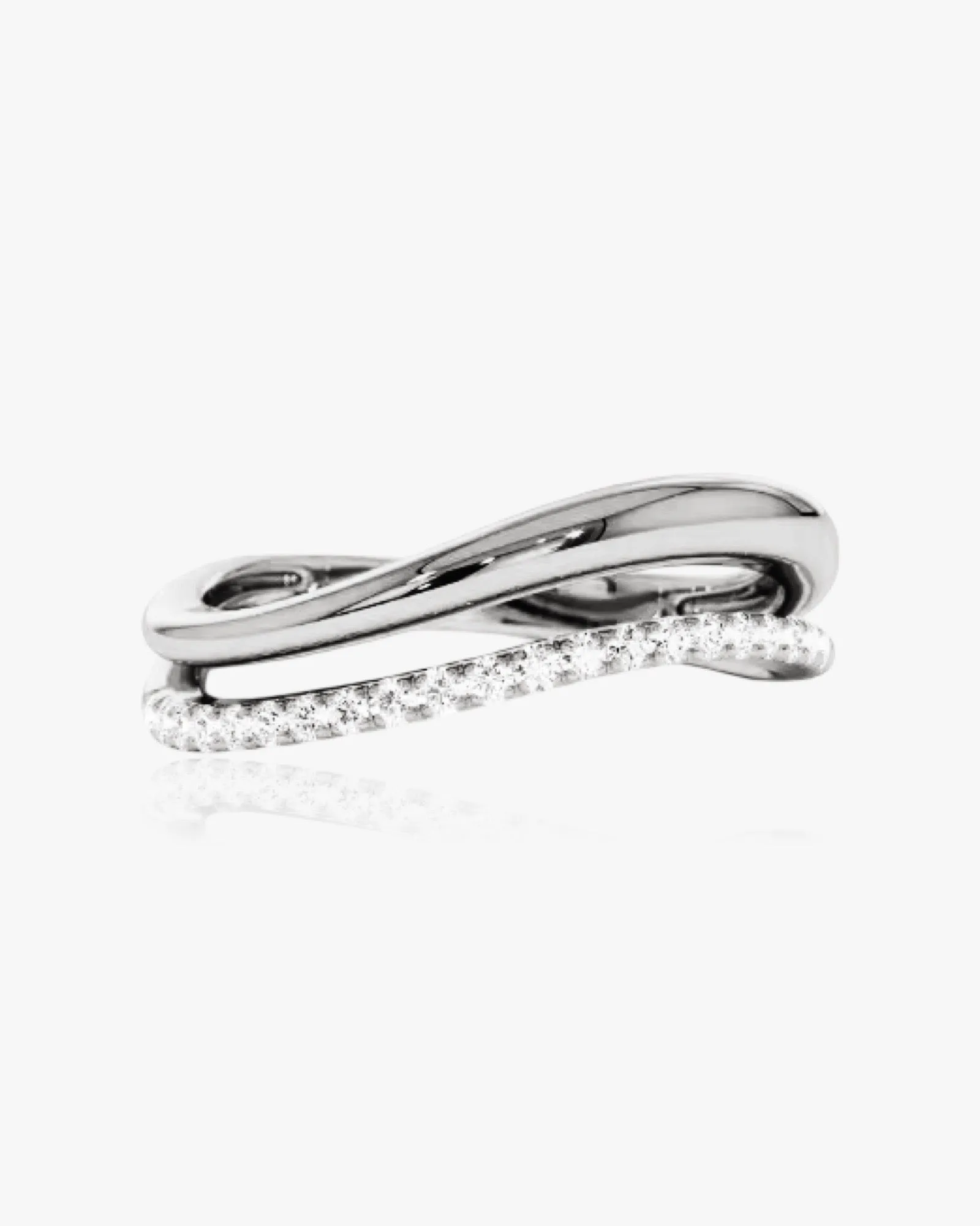 Double Diamante Ring Sterling Silver sold by Regina jewelry product image thumbnail 2