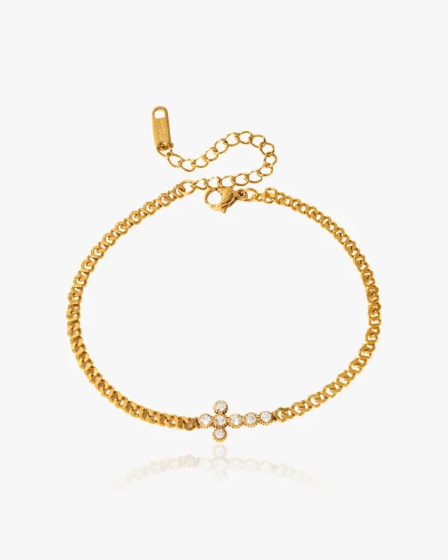 Crystal Cross Bracelet sold by Regina jewelry