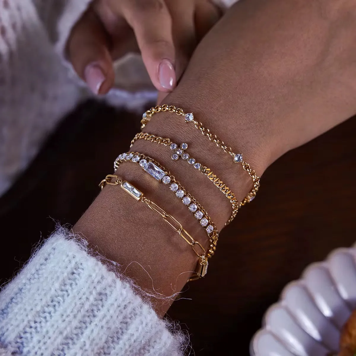 Crystal Cross Bracelet sold by Regina jewelry product image thumbnail 2
