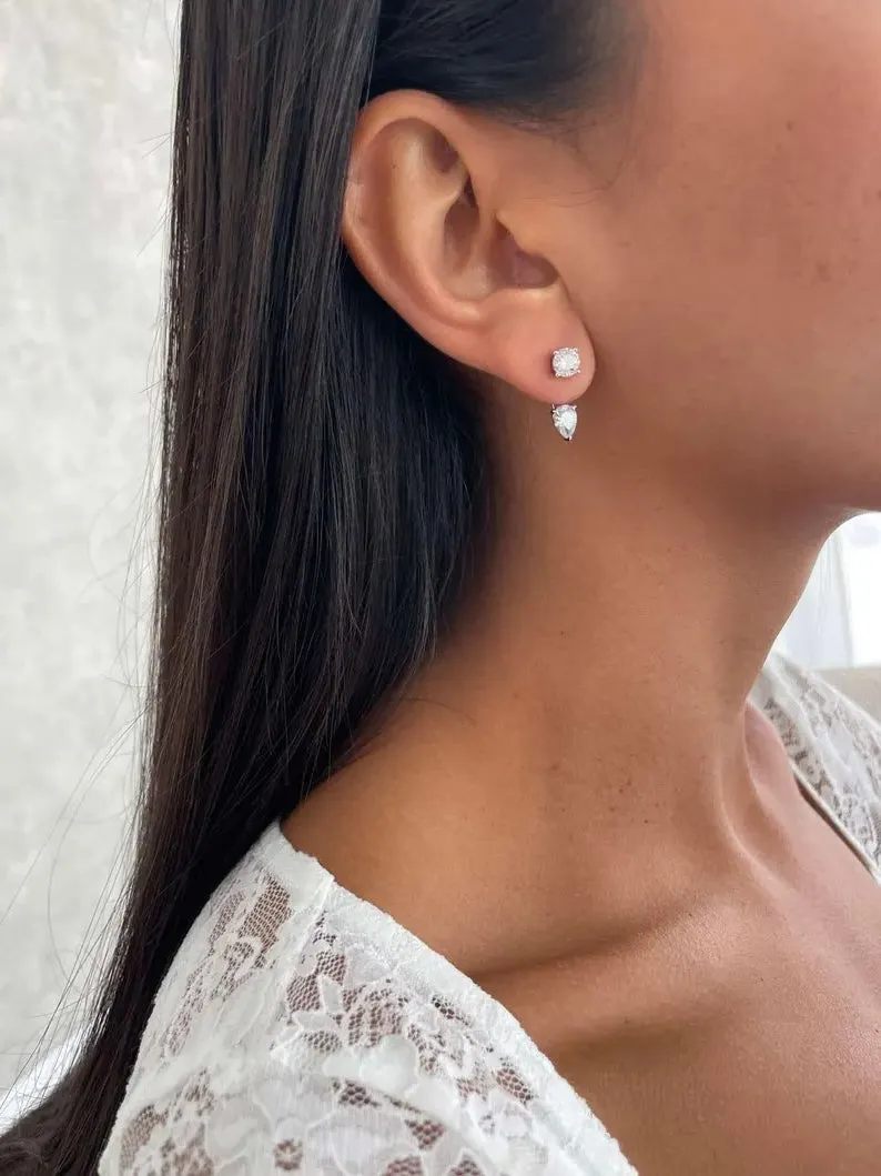 Pear Cut Jacket Earrings Sterling Silver sold by Regina jewelry product image thumbnail 5