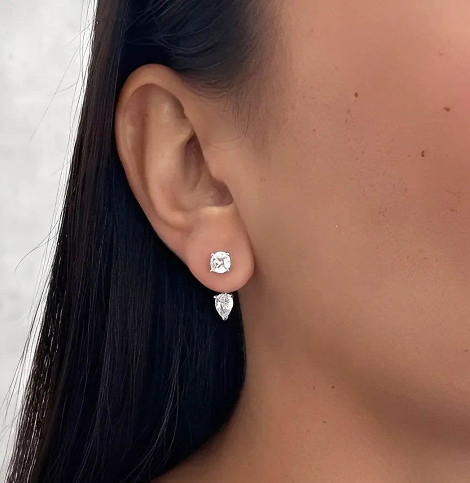 Pear Cut Jacket Earrings Sterling Silver sold by Regina jewelry product image thumbnail 2