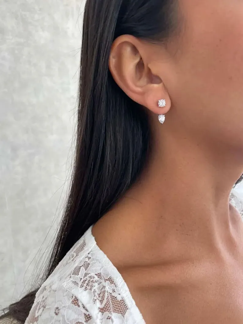 Pear Cut Jacket Earrings Sterling Silver sold by Regina jewelry product image thumbnail 4