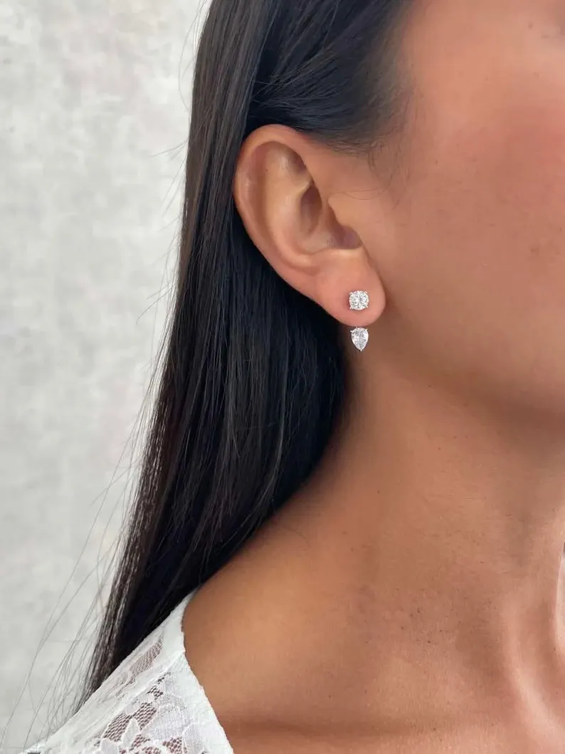 Pear Cut Jacket Earrings Sterling Silver sold by Regina jewelry product image thumbnail 3