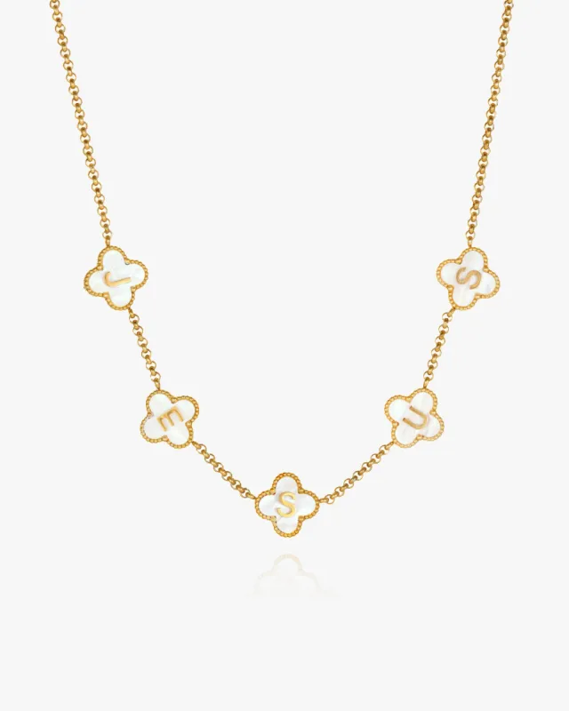 Clover Custom Name Necklace sold by Regina jewelry