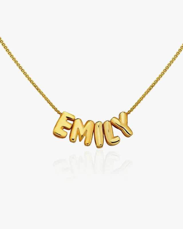 Bubble Custom Name Necklace sold by Regina jewelry