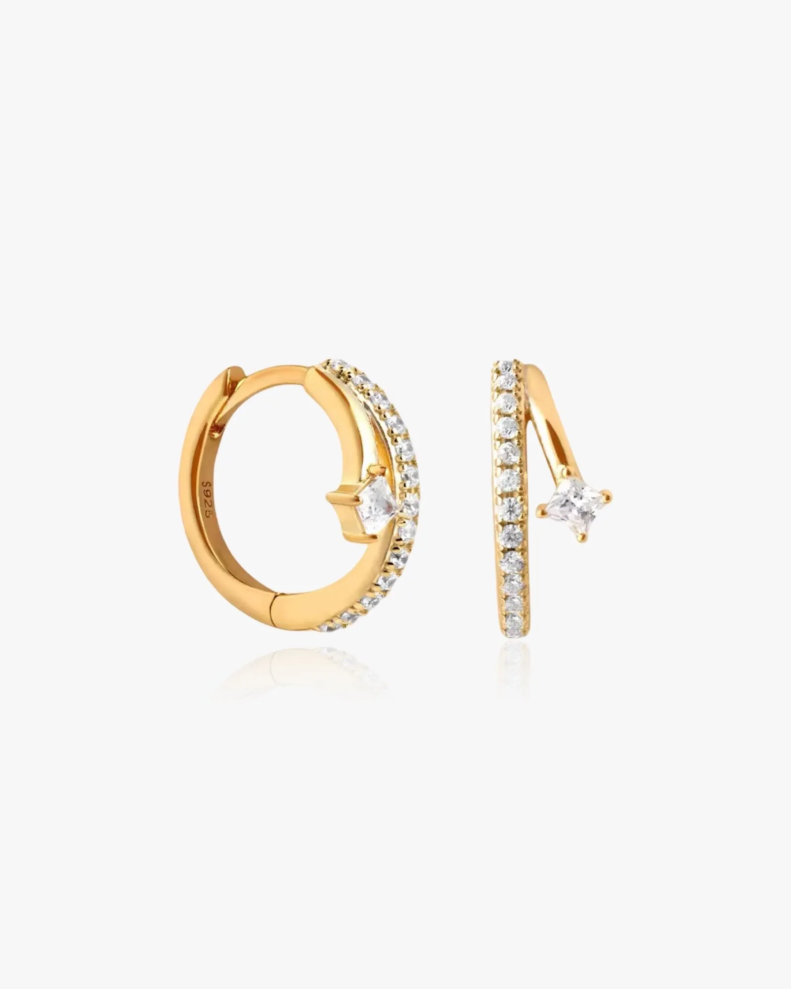 Double Hoop Earrings Sterling Silver sold by Regina jewelry