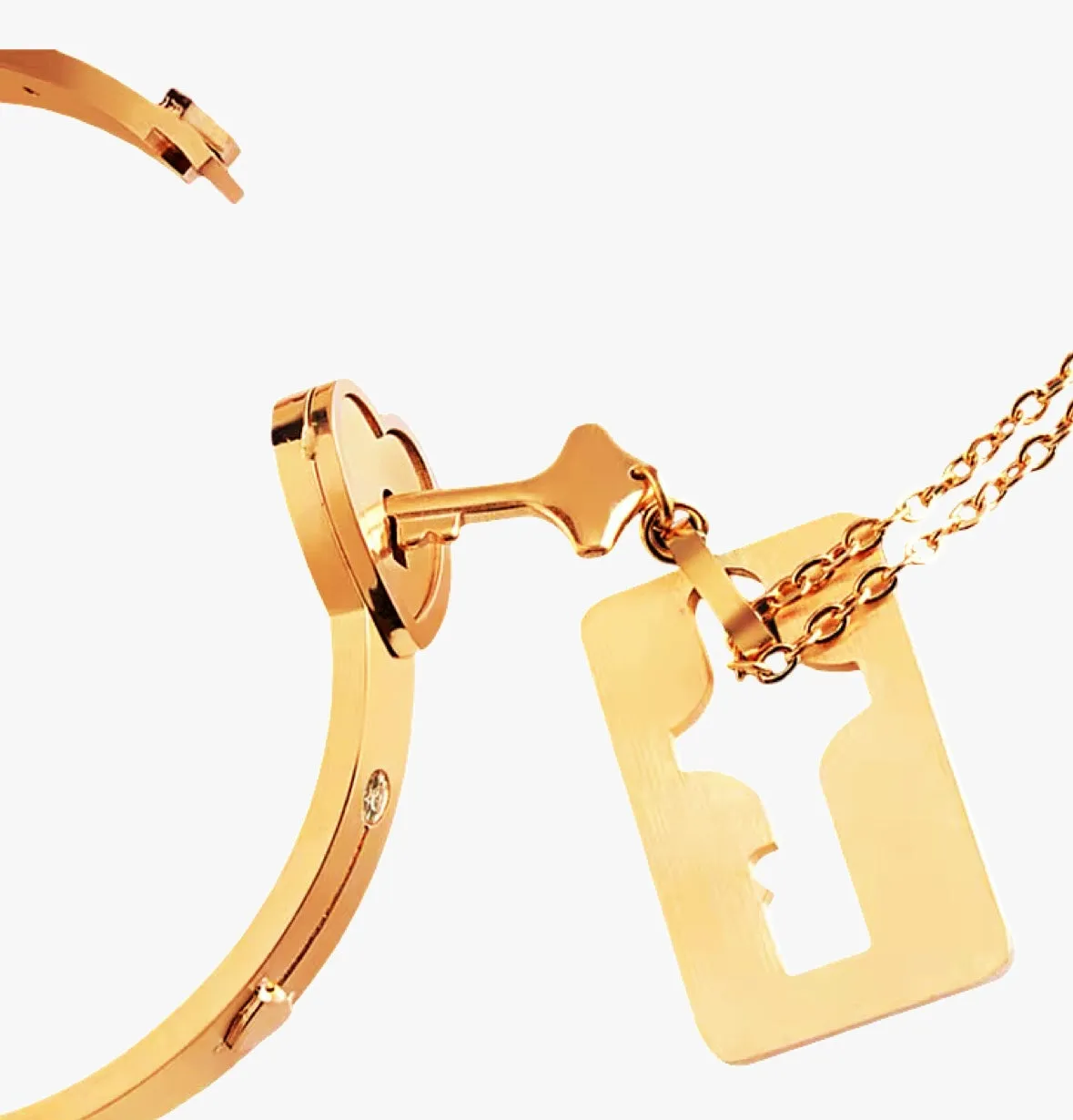 Love Lock Couples Bracelet Set sold by Regina jewelry product image thumbnail 3