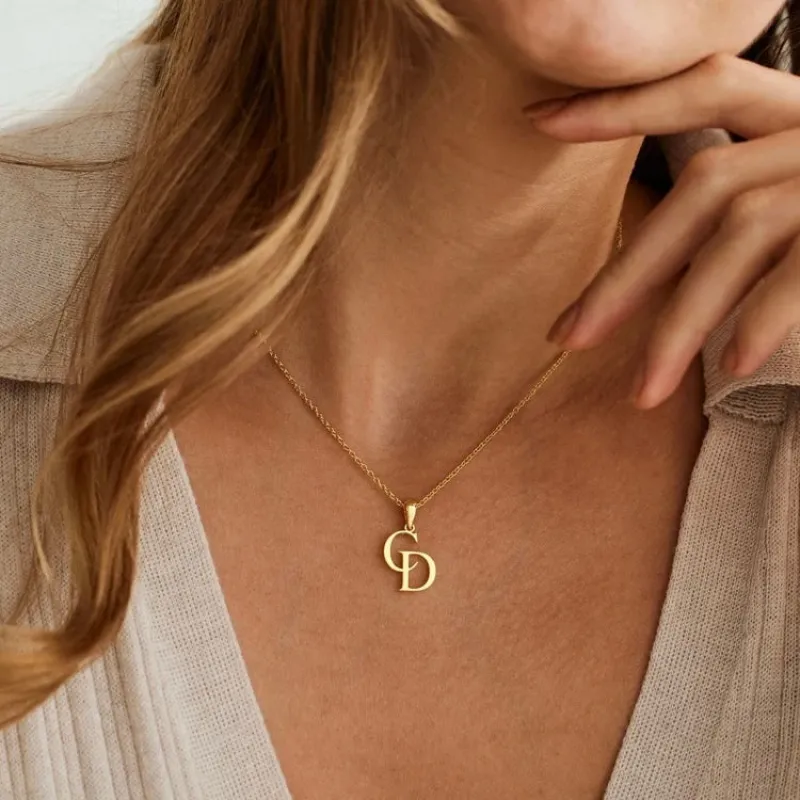 Personalized Gift - Double Initial Necklace sold by Regina jewelry