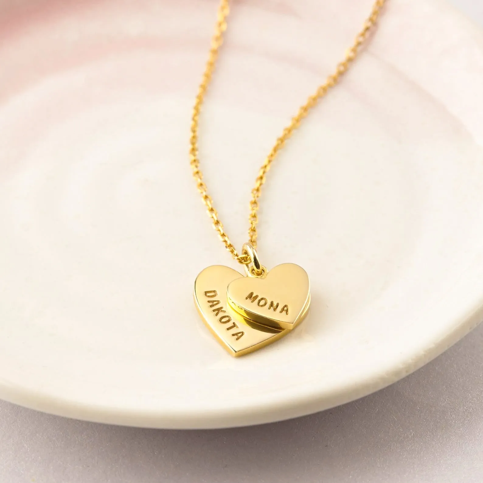MEMORY - Personalized Necklace with 2 Hearts sold by Regina jewelry product image thumbnail 4
