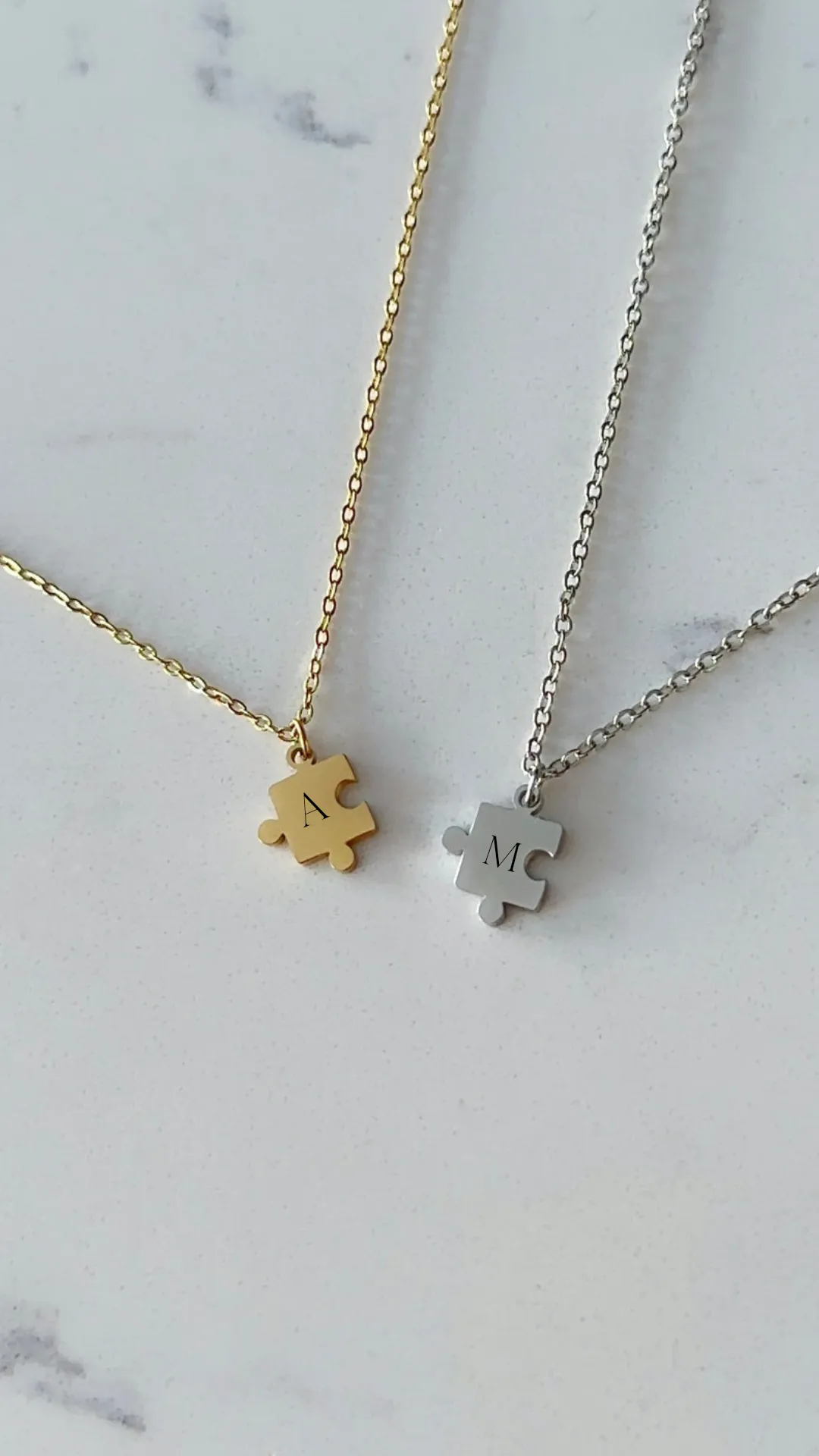 SOULMATE Personalized Puzzle Initial Necklace sold by Regina jewelry product image thumbnail 3