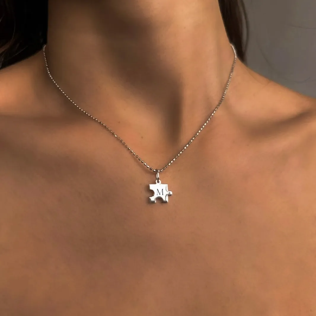 SOULMATE Personalized Puzzle Initial Necklace sold by Regina jewelry product image thumbnail 4