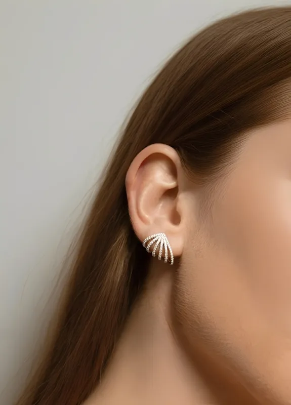 Chic Jacket Earrings Sterling Silver sold by Regina jewelry