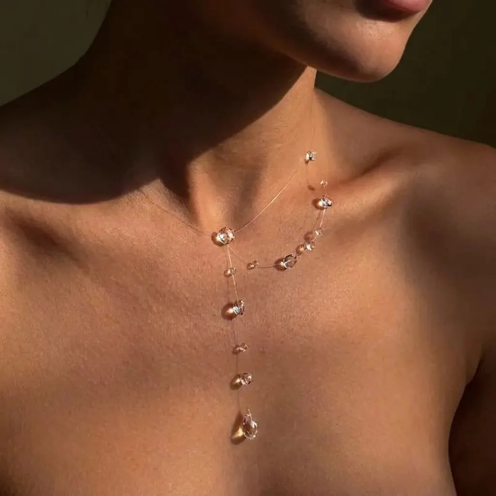 Asymmetric Water Drop Necklace sold by Regina jewelry