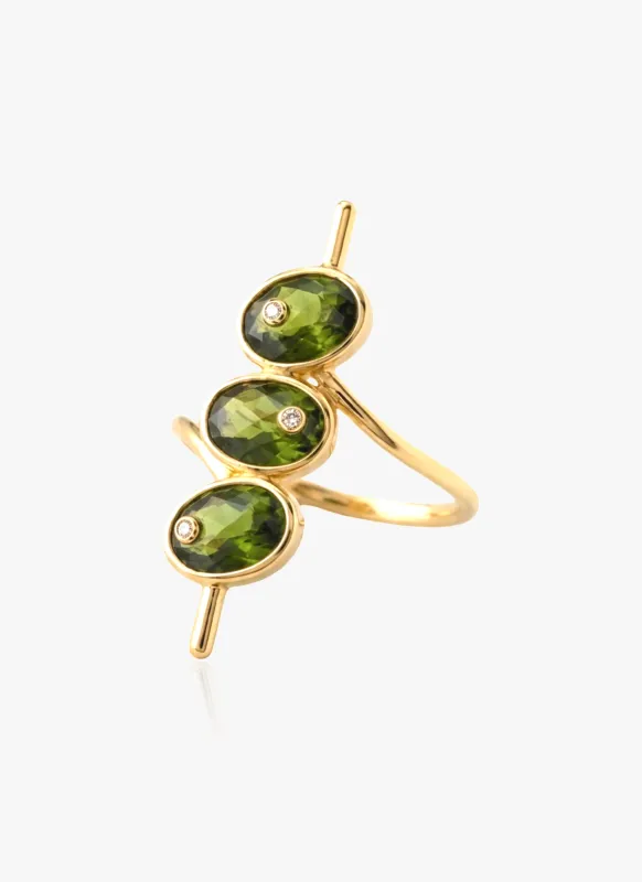 Olive Cocktail Ring made by Regina jewelry