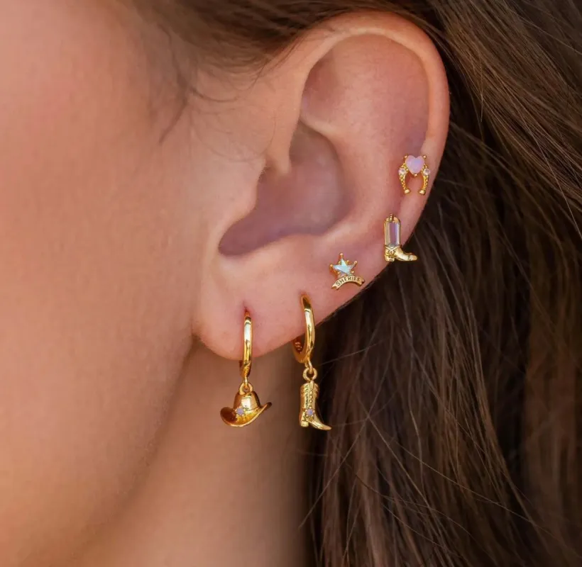 Cowboy Dainty Earrings sold by Regina jewelry