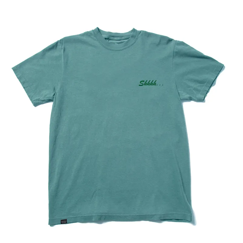 Shhh... Embroidered T - Emerald made by The Quiet Life