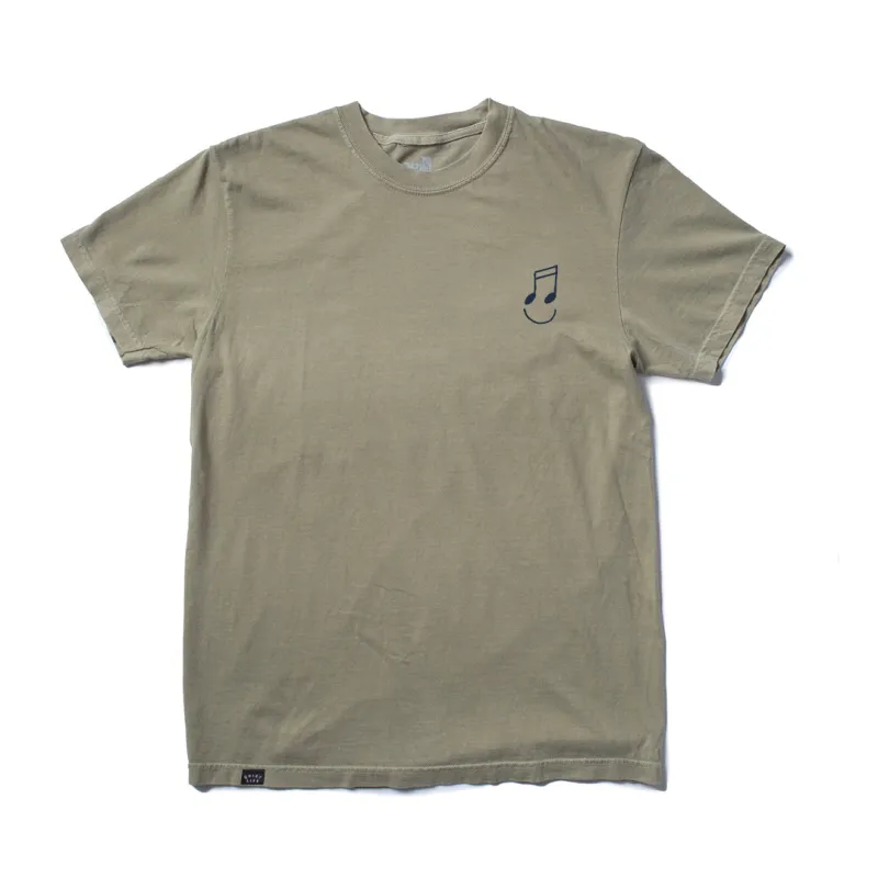Music Man Embroidered T - Khaki made by The Quiet Life