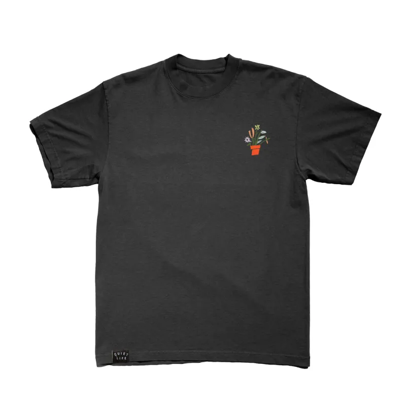 Plants Embroidered T - Black made by The Quiet Life