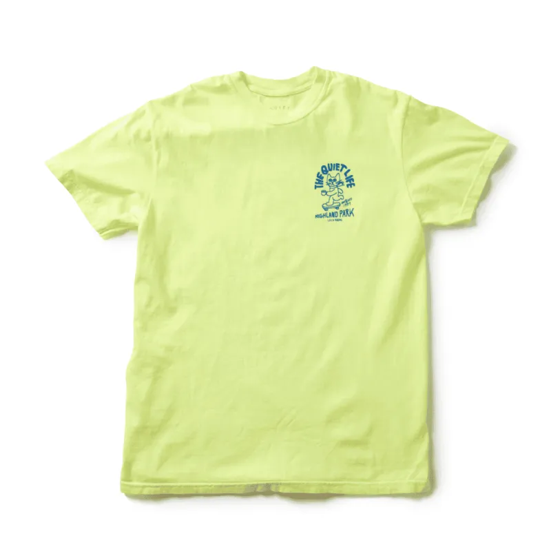 Skating Cat T - Neon Lemon made by The Quiet Life