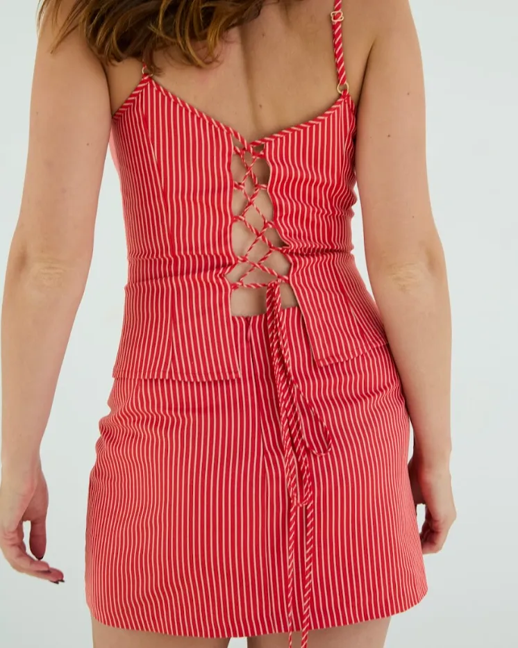 Chilli Stripe Mini Skirt sold by Katharina Lou product image thumbnail 3