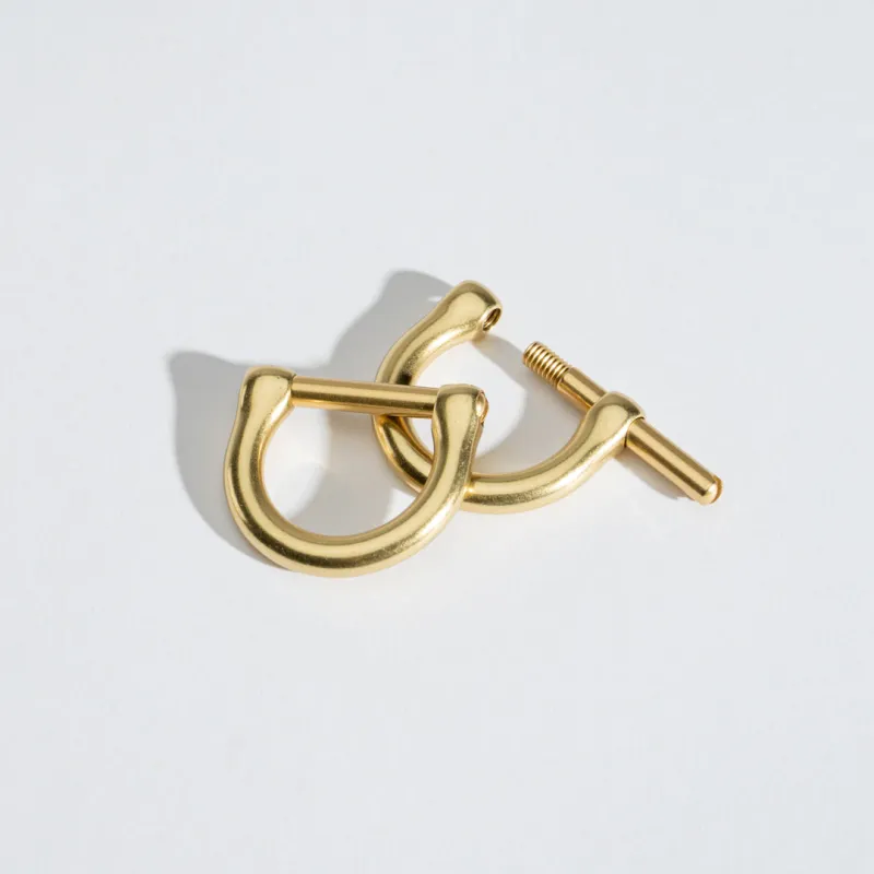 Brass Screw D Ring - 2pk made by Rose Anvil
