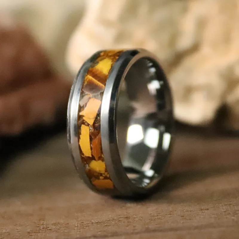 Tigers Eye Inlay Ring made by Rose Anvil