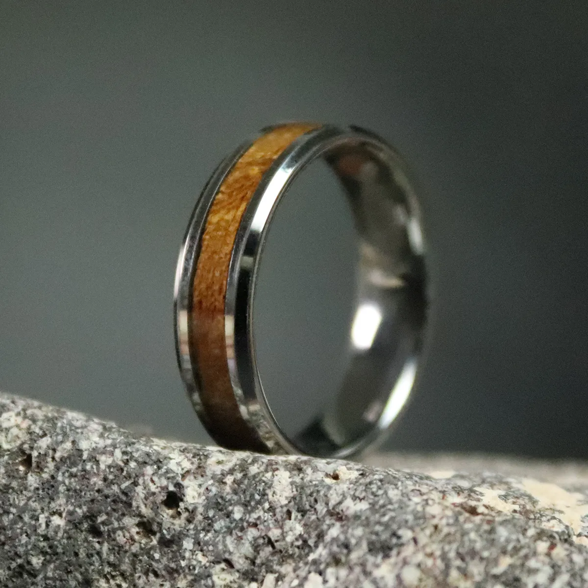 Mozambique Wood Inlay Ring sold by Rose Anvil product image thumbnail 2