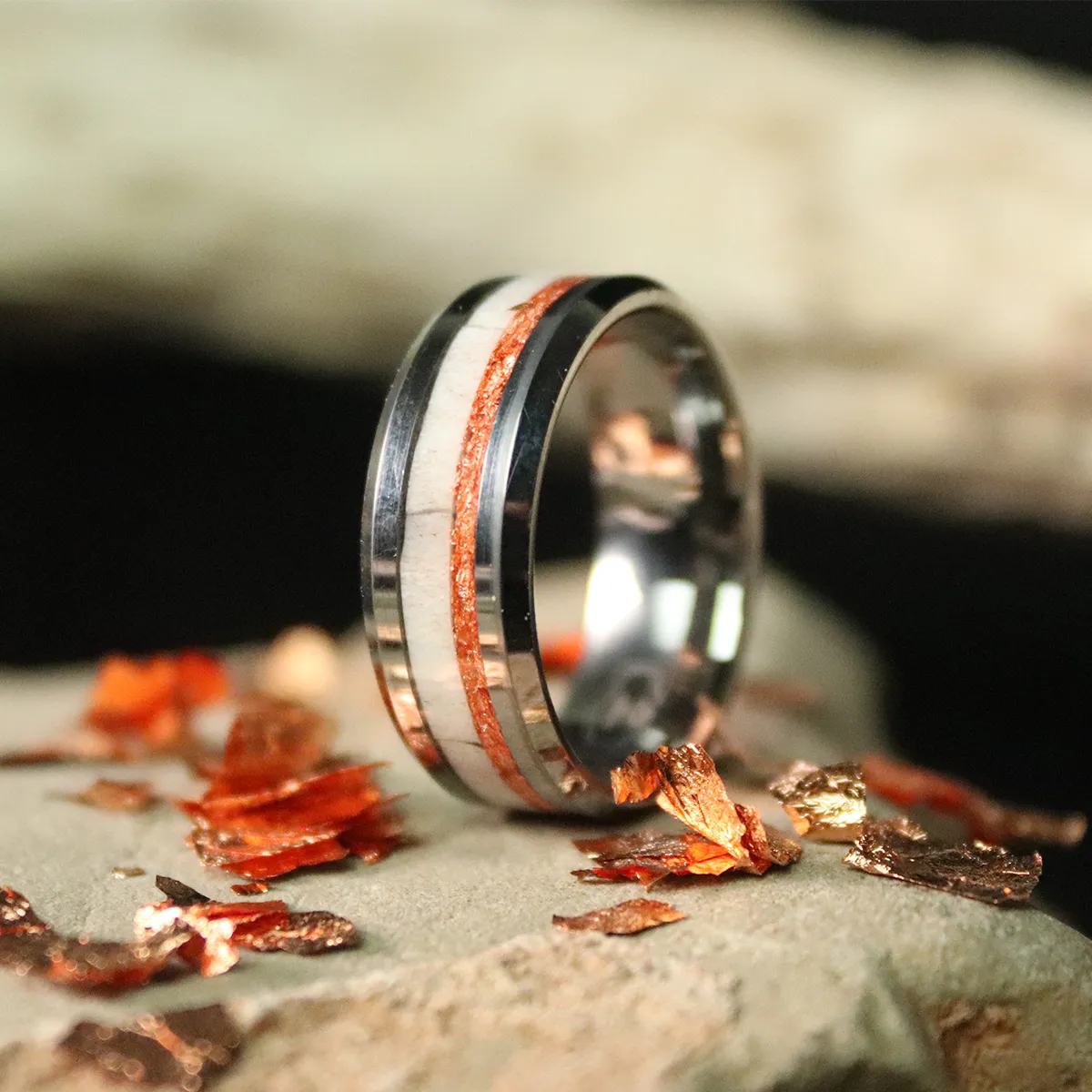 Antler and Rose Gold Ring sold by Rose Anvil product image thumbnail 3