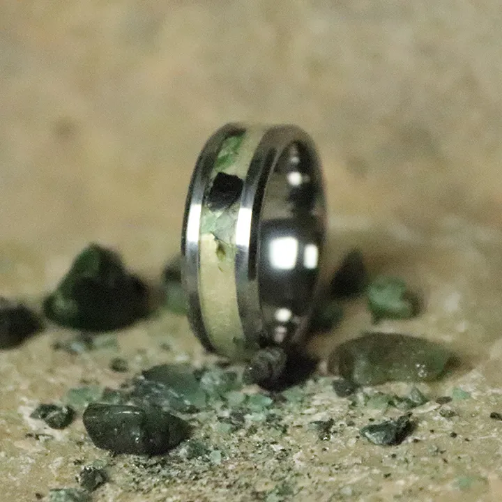 Aspen Emerald Inlay Ring sold by Rose Anvil