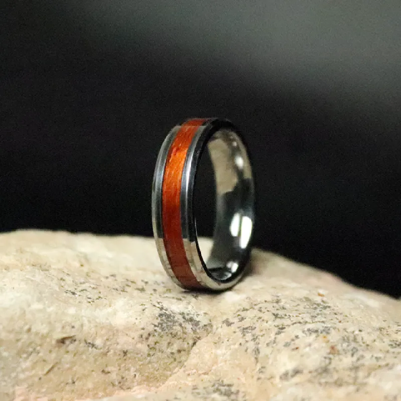 Padauk Wood Ring made by Rose Anvil