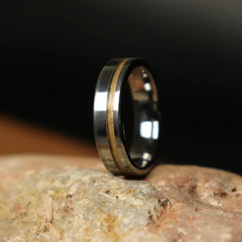 White Pine Offset Ring made by Rose Anvil