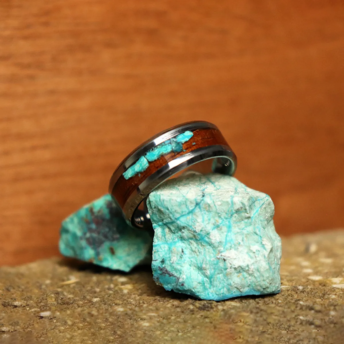 Redwood and Scattered Turquoise Ring sold by Rose Anvil product image thumbnail 2